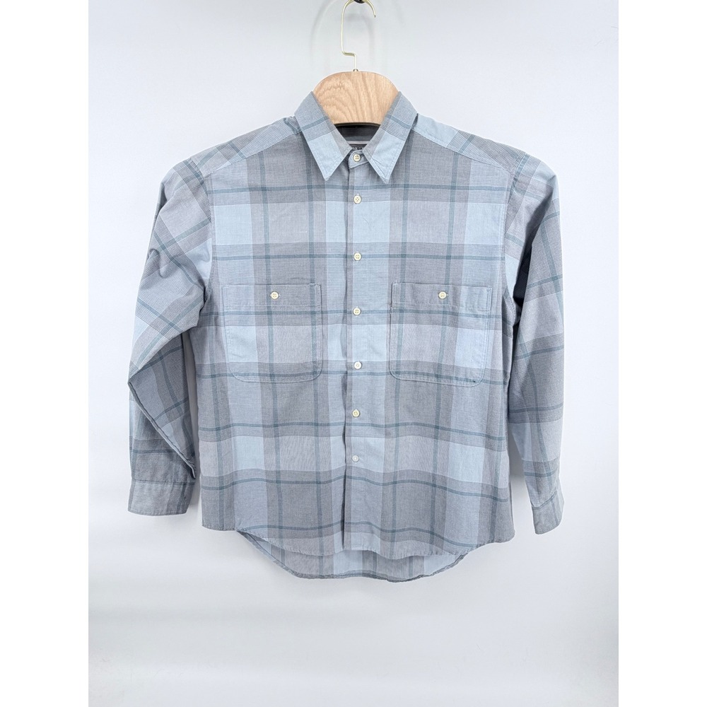 Levi's Silver Tab Button Down Shirt Mens Large Blue Plaid Vintage 90s